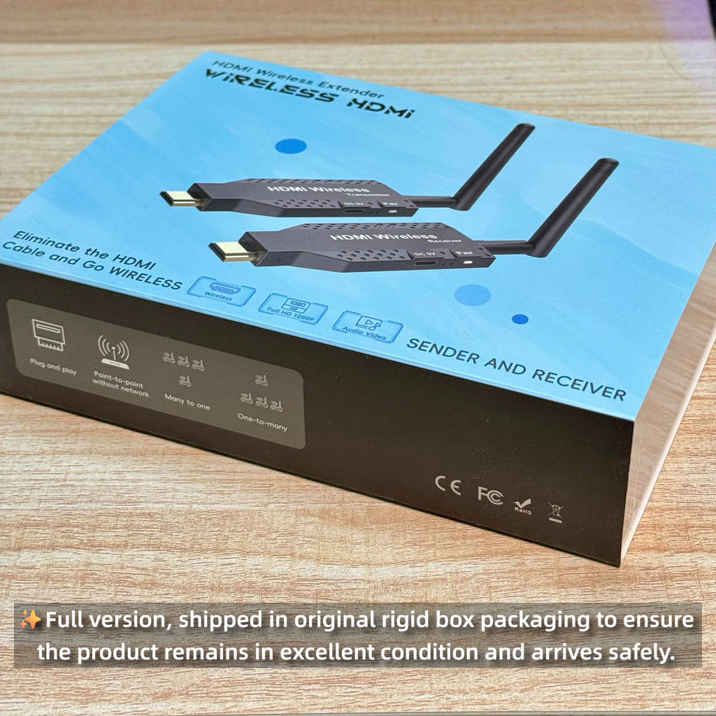 เครื่องขยายสัญญาณ HDMI ไร้สาย 50M 5.8GHz 1080P WiFi หน้าจอส่งสัญญาณ สําหรับกล้อง แล็ปท็อป พีซี ไปยังทีวี โปรเจคเตอร์ ราคา ถูกที่สุด ดีลบีเคเค แกลเลอรีภาพที่ 9