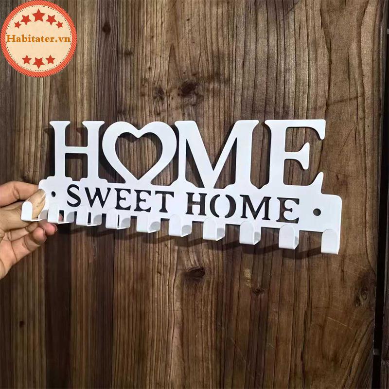 TATER 1PC ติดผนัง Sweet Home ตกแต่ง Key Holder, Key Wall Hook, Creative Key Holder สําหรับประตูด้านห