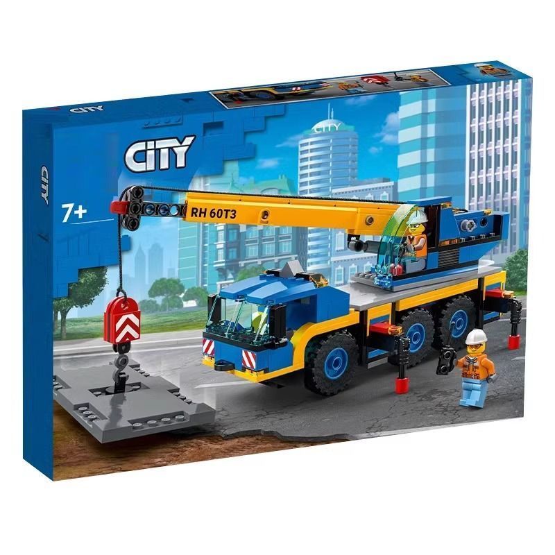Lego Mobile Crane ประกอบของเล่นบล็อกตัวต่อ 60324 Gift City Series เข้ากันได้กับ