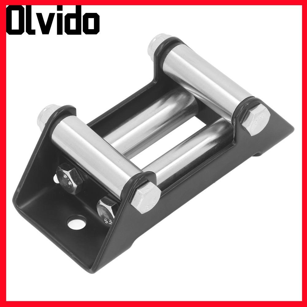 OLVIDO Winch Roller Fairlead, เหล็กความเร็วสูง 4500LB Roller Fairlead, ทนทาน Universal Mount Nut Dis
