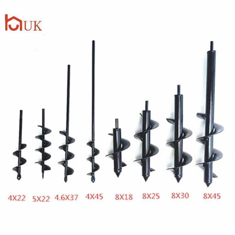 UK Garden ปลูกดอกไม้และพืชขุดหลุมเจาะบิตเกลียว Rod หลวมดินโลหะผสม Ground Drill Bit ก้านสั้น TH