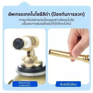 หัวพ่นไฟ LED กันลม 1300℃ หัวพ่นแก๊สปรับระดับได้ สำหรับแก๊สกระป๋องทุกรุ่น พ่นไฟแรงสะใจ สว่างชัดเจน