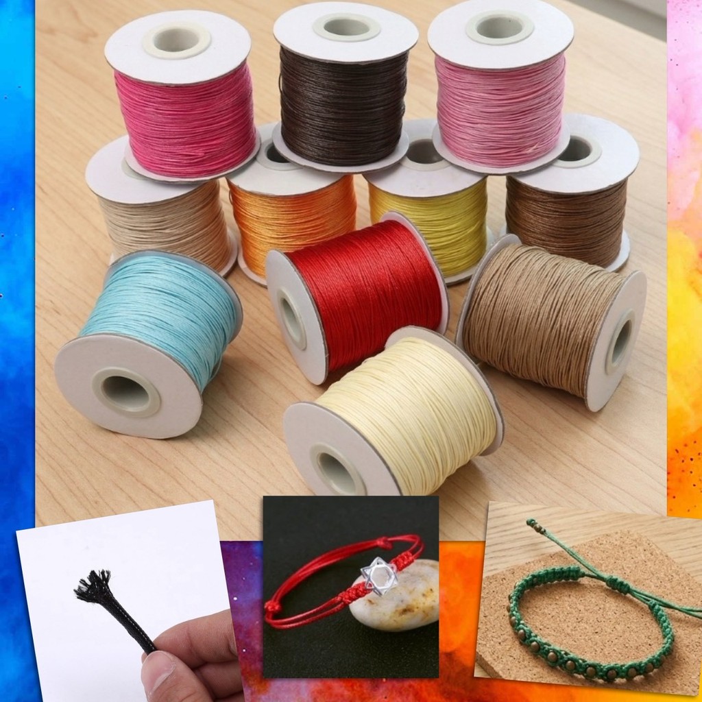 🆕 เชือก หนัง เชือกถัก หนังถัก ด้ายถัก ยาว 10 เมตร หนา 0.8 มม. DIY สำหรับทำ เครื่องประดับ งานประดิษฐ์ แข็งแรง ทนทาน 🆕