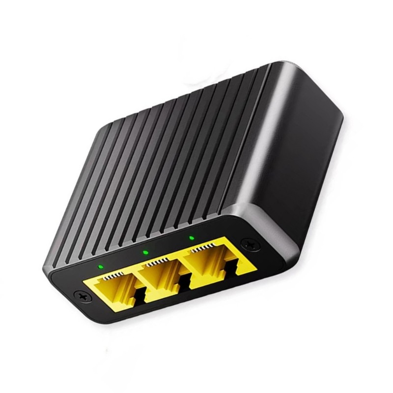 CH* 1000Mbps 3 พอร์ต Networking Switcher 1000Mbps RJ45 LAN Adapter 1 in 3 Out Gigabit Switcher Ether