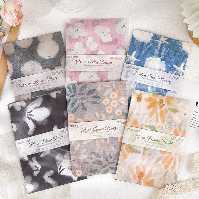 QOUZMO พฤกษศาสตร์รูปแบบ Journal Series Vintage สมุดภาพกระดาษ 20 ชิ้น 140210 มม.A5 ขนาด,สีน้ํากระดาษพิเศษสําหรับวารสารโน้ตบุ๊คบัญชีมือ DIY Art ตกแต่ง