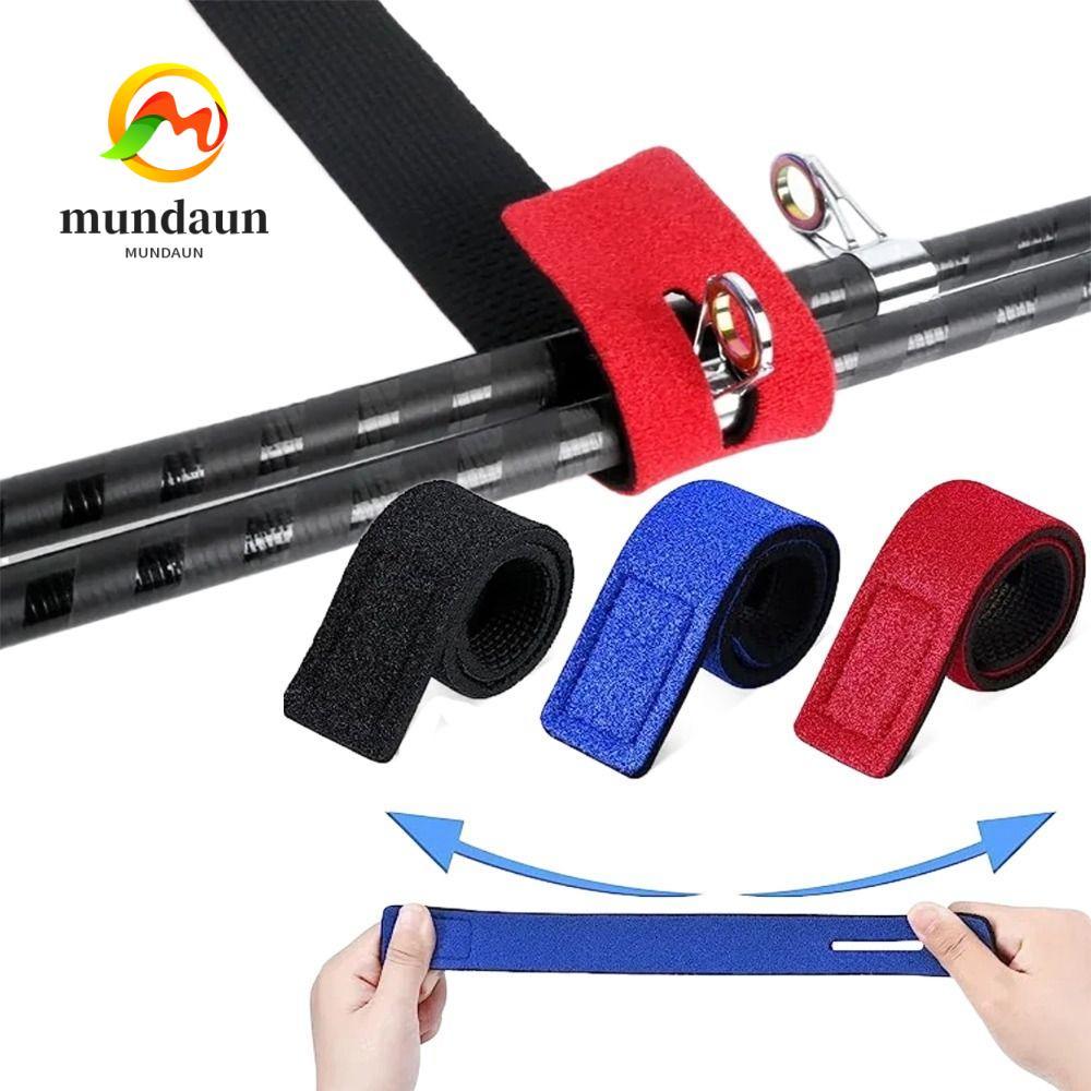 MUNDAUN ที่วางและผูกคันเบ็ด สายรัด เสริมประสิทธิภาพการตกปลา พร้อมเข็มขัดยึดแน่นและเส้นลวดยืดหยุ่น
