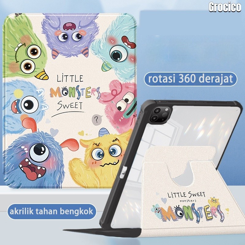 เคสสําหรับ Samsung Galaxy Tab A9+ 11"S10 lite 10.9" อะคริลิคโปร่งใส Anti-Bent + Anti-Fall -60° การหม