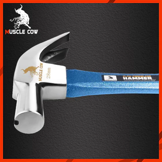 MUSCLE COW ค้อน ค้อนหงอนด้ามไฟเบอร์ 27 mm. หัวแม่เหล็ก ด้ามจับไฟเบอร์กลาส กันลื่น ค้อนตอกตะปู ค้อนตีตะปู ค้อนงัดตะปู