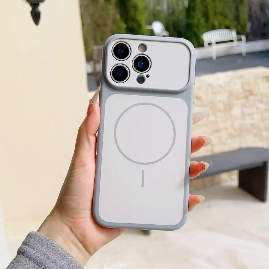 เหมาะสําหรับ ไอโฟน 16 มือโปร สูงสุด 15 มือโปร 14 13 17 มือโปร สูงสุด เคสป้องกันเลนส์แม่เหล็กบางเฉียบที่มีประสิทธิภาพคงที่คมชัดสีออกแบบเคลือบอะคริลิป้องกันกรณีชาร์จไร้สา