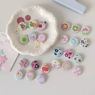 (the) 6 ชิ้นน่ารักการ์ตูนมินิปุ่มป้าย Kawaii Retro Girls เด็ก Bapa กระเป๋าดินสอ DIY ตกแต่งเข็มกลัด Pin อุปกรณ์เสริม (TH)