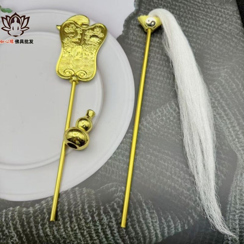 Gossip กระพริบฝุ่น Gourd Old Jun พัดลม Magical เครื่องมือพัดลมโลหะผสมสังกะสี Taishang เก่า Jun Taiyi