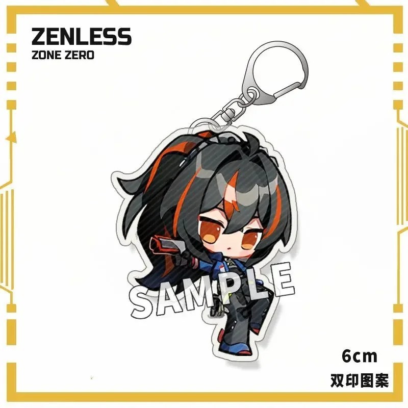 Zenless Zone Zero ZZZ micha พวงกุญแจจิบิอะคริลิค Zhu Yuan Ellen Joe ตัวอักษรสําหรับตกแต่งกระเป๋าเป้ส