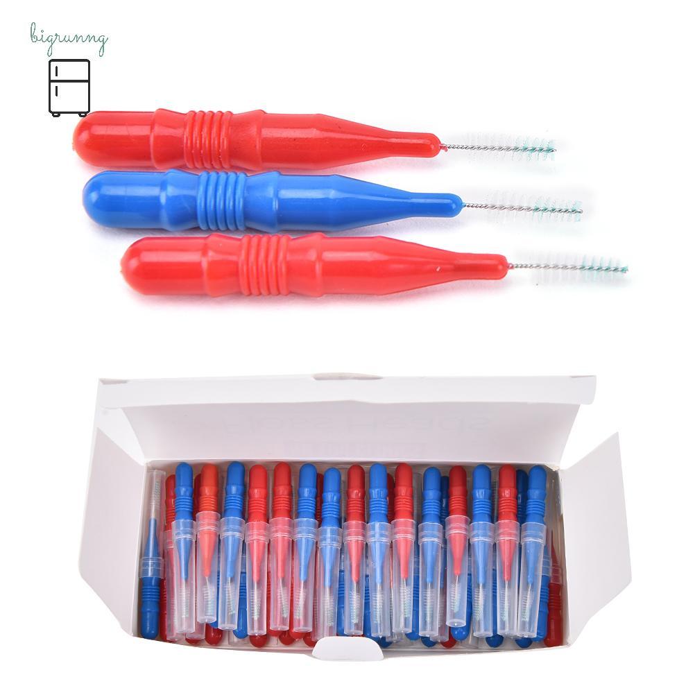 [BRN] 50X Clean Tooth Floss Head Hygiene Plastic Inter Brush Toothpi TH
