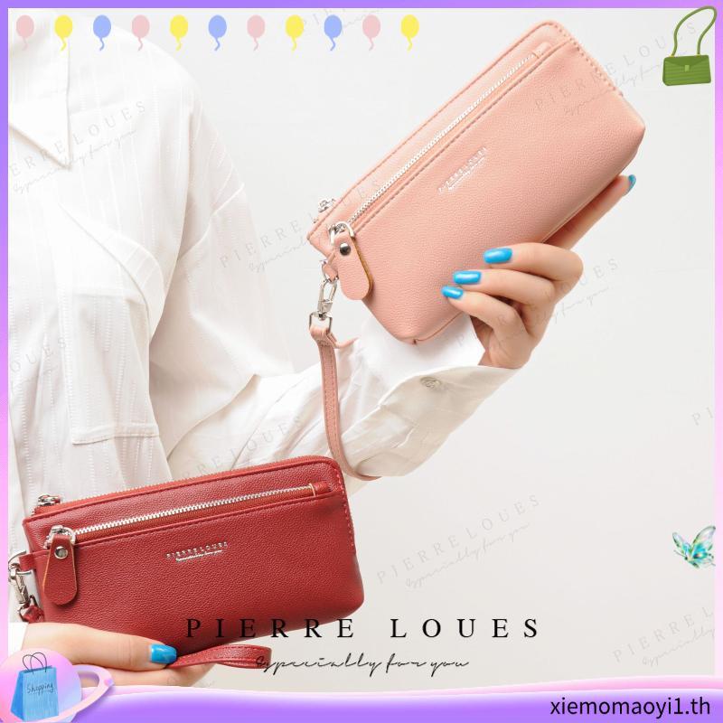 PIERRE LOUES Eldora Wallet กระเป๋าสตางค์ใบยาวผู้หญิงทําจากหนัง PU พรีเมี่ยม