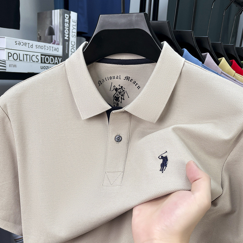 เสื้อโปโลสำหรับผู้ชายในฤดูร้อน จากผ้าฝ้ายMercerized 100%, แขนสั้น, เหมาะสำหรับงานและโอกาสต่างๆ