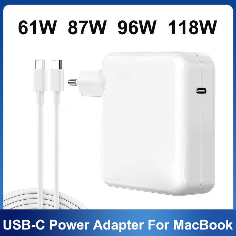 61W 87W 96W 118W USB-C แล็ปท็อปอะแดปเตอร์ Type-C PD Charger สําหรับ Macbook 13 15 นิ้ว A1706 A1707 A