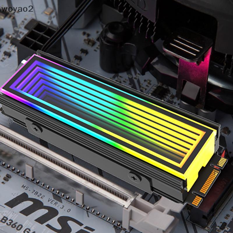 [woyao2] 5V ARGB Sync PC 2280 SSD M2 หม้อน้ํา PC RGB M.2 NVMe หม้อน้ําประสิทธิภาพสูงหม้อน้ํา Endless