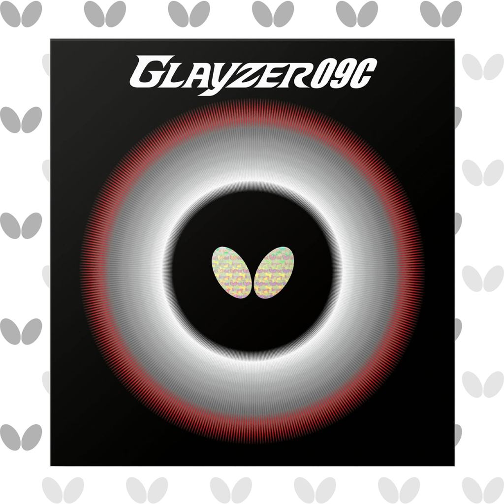 Butterfly Table Tennis Rubber Glazer 09C - Soft Back, High Tension, Sticky, Available in Black and R