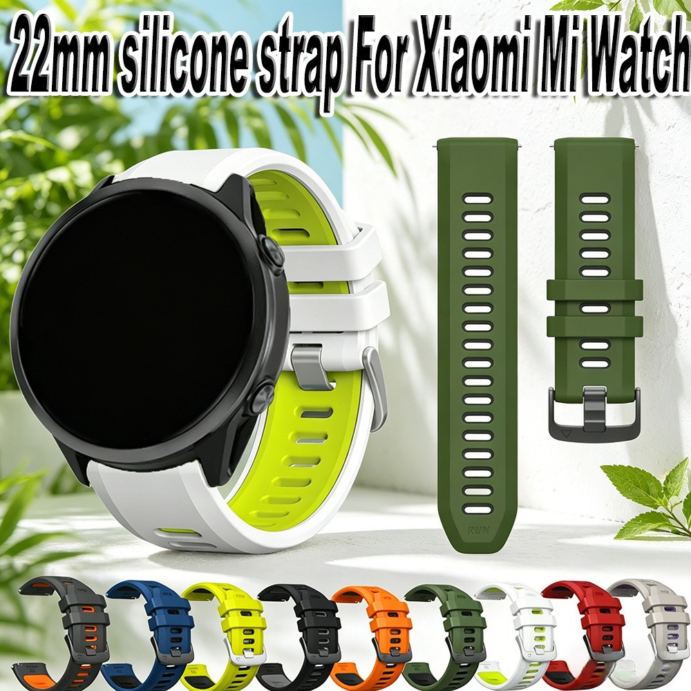 สายซิลิโคนขนาด 22 มม. สําหรับ Xiaomi Mi Watch S4, S4 Sport, S2 46 มม./42 มม., S1, S1 Pro สี 2, S3, S3 Pro, Mibro A1 Breathable,Vatile สายนาฬิกามีสไตล์