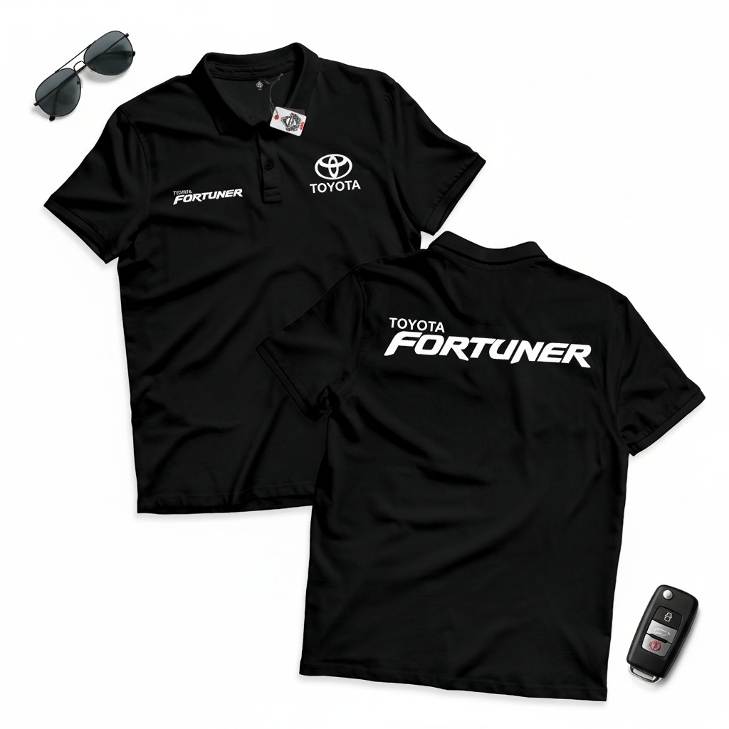 KARIMAKE เสื้อโปโล เสื้อยืดคอปก Distro Unisex พร้อมภาพ TOYOTA FORTUNER