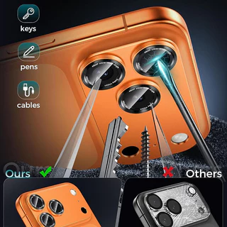 ตัวป้องกันเลนส์กล้องโลหะพรีเมี่ยมสําหรับ iPhone 17 Pro Max - กรอบอลูมิเนียมอัลลอยด์พร้อมกระจก HD เคสและกันรอยขีดข่วน