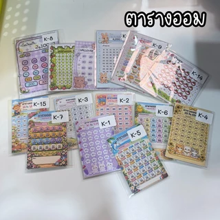 รวมตารางออม สติ๊กเกอร์ตารางออม มีหลายยอดให้เลือก(K)