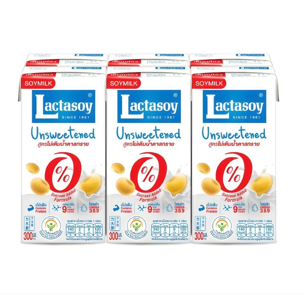 แลคตาซอย ไม่หวาน (Lactasoy Soy Milk Unsweetened 300ml.)