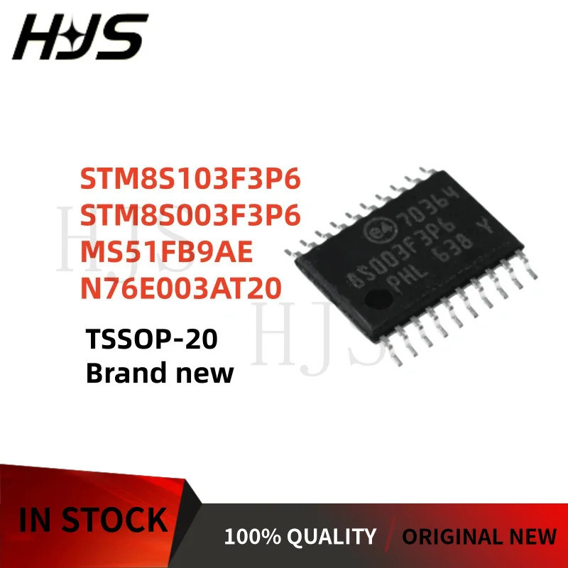 5 ชิ้น/ล็อต STM8S103F3P6 STM8S003F3P6 MS51FB9AE N76E003AT20 8S103F3P6 8S003F3P6 519AE TSOL บนสต็อกชิ
