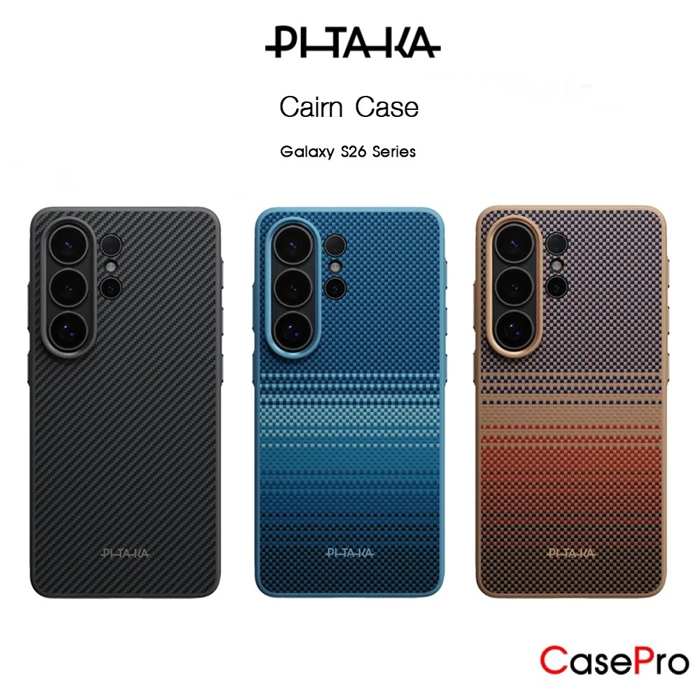 PITAKA Cairn Case เคสกันกระแทกเคฟล่าแท้100%เกรดพรีเมี่ยม เคสสำหรับ Galaxy S26 Ultra (New)