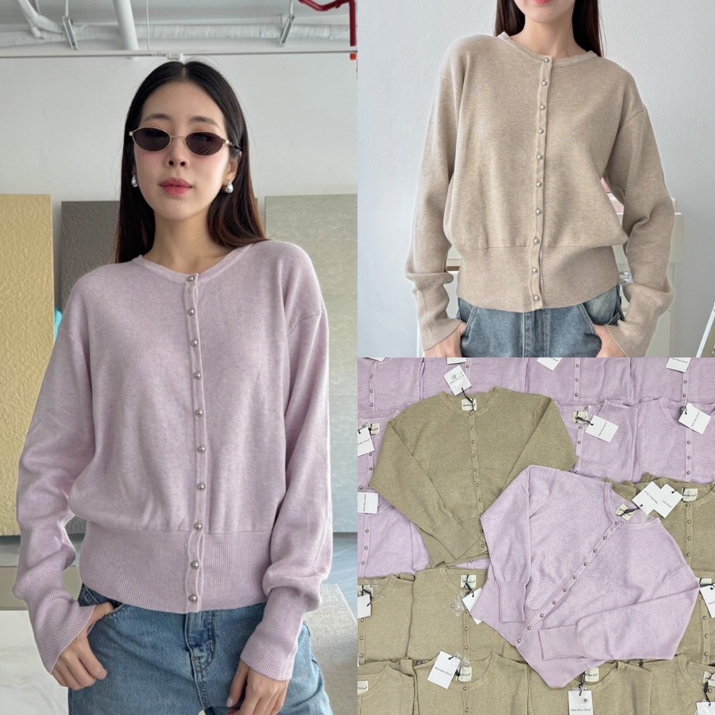 🍒 VALEN 5244 เสื้อไหมพรมคาดินแกน ผ้านิ่มใส่สบาย ทรงสวย สีสวย