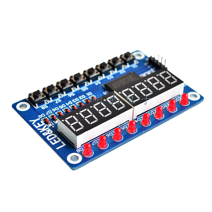 TM1638 ปุ่ม Digital Tube LED Display Module (8 หลอดดิจิตอล/LED/ปุ่ม)