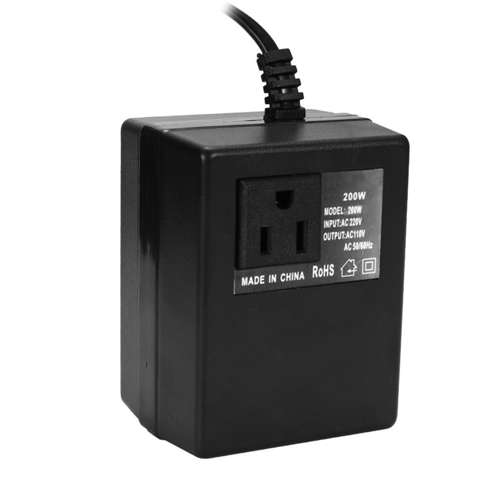 Deo อัจฉริยะที่มีประสิทธิภาพในครัวเรือน 200W AC 220V ถึง 110V Step Down Transformer ตัวแปลงแรงดันไฟฟ