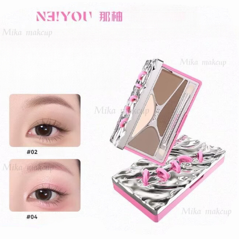 NEIYOU แป้งเขียนคิ้วพาเลทท์กันน้ำและกันเหงื่อจากธรรมชาติ