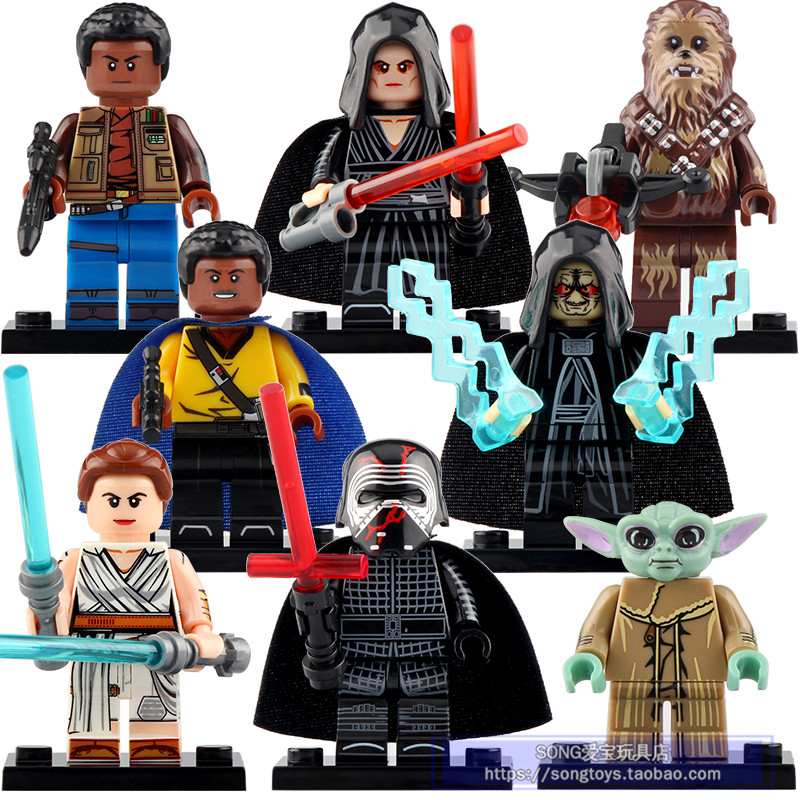 WM6081 Star Wars 9 Skywalker Chuba Carrei Yoda Building Block Minifigure เด็กประกอบตุ๊กตาของเล่น