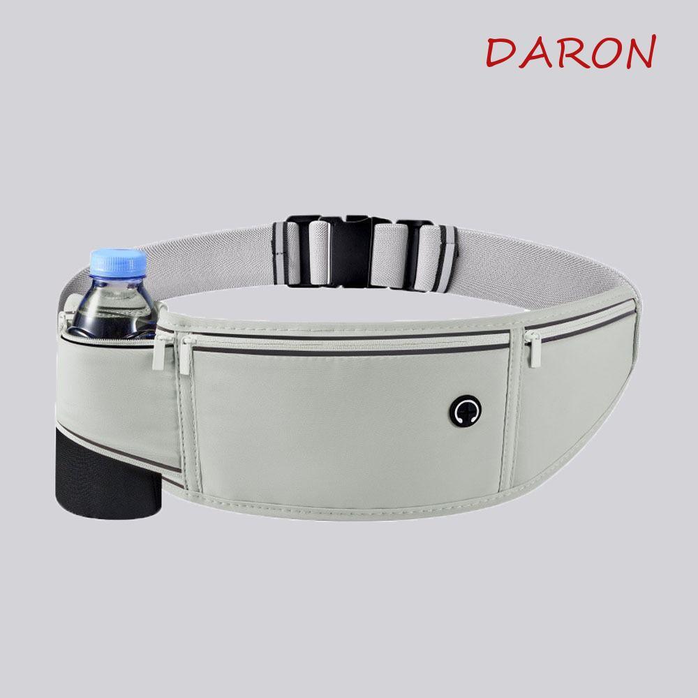 DARON กระเป๋าคาดเอววิ่ง,พร้อมกระเป๋าขวด Multi-function Marathon Running Bag, Jogging Belt Bag Case L