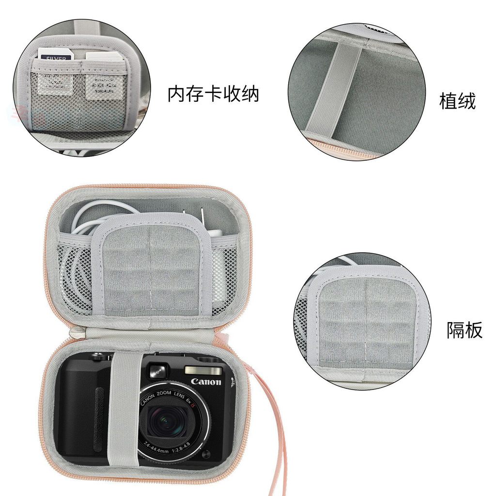 กระเป๋ากล้องแบบแข็งเหมาะสําหรับ Canon G7X2/G7X3 Sony RX100M7 ZV1 ZV1F Panasonic LX10 ZS99