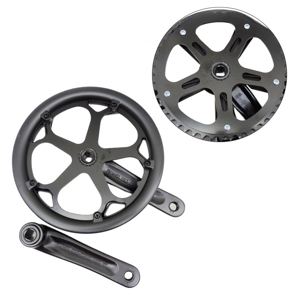 152 มม.จักรยานพับอลูมิเนียม Crankset 32T 48T 52T สําหรับ Strong Pedaling Power