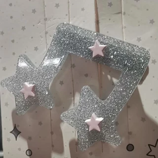 Niche Design Glitter Note กิ๊บติดผมหน้าม้าคลิปสาวหวาน Star Side Clip