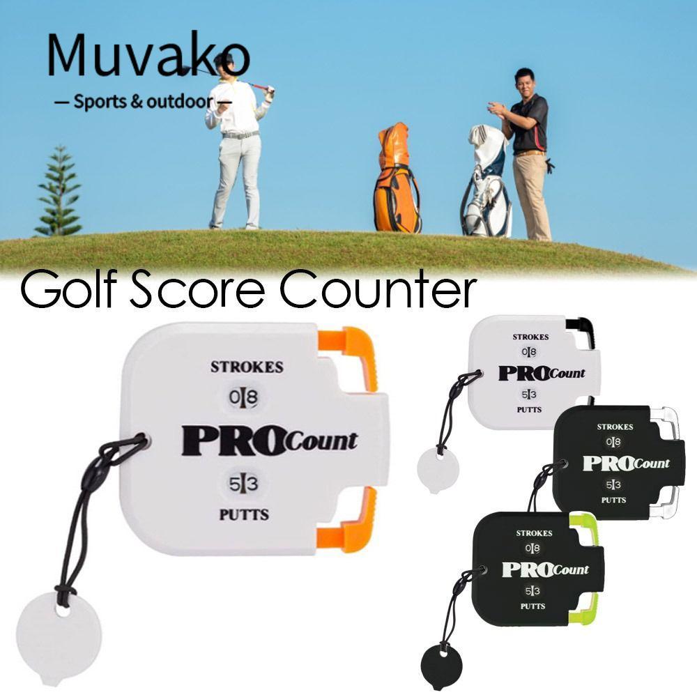 MUVAKO Golf Score Counter อุปกรณ์เสริมกอล์ฟกลางแจ้งสองหลัก Putt Score Counter