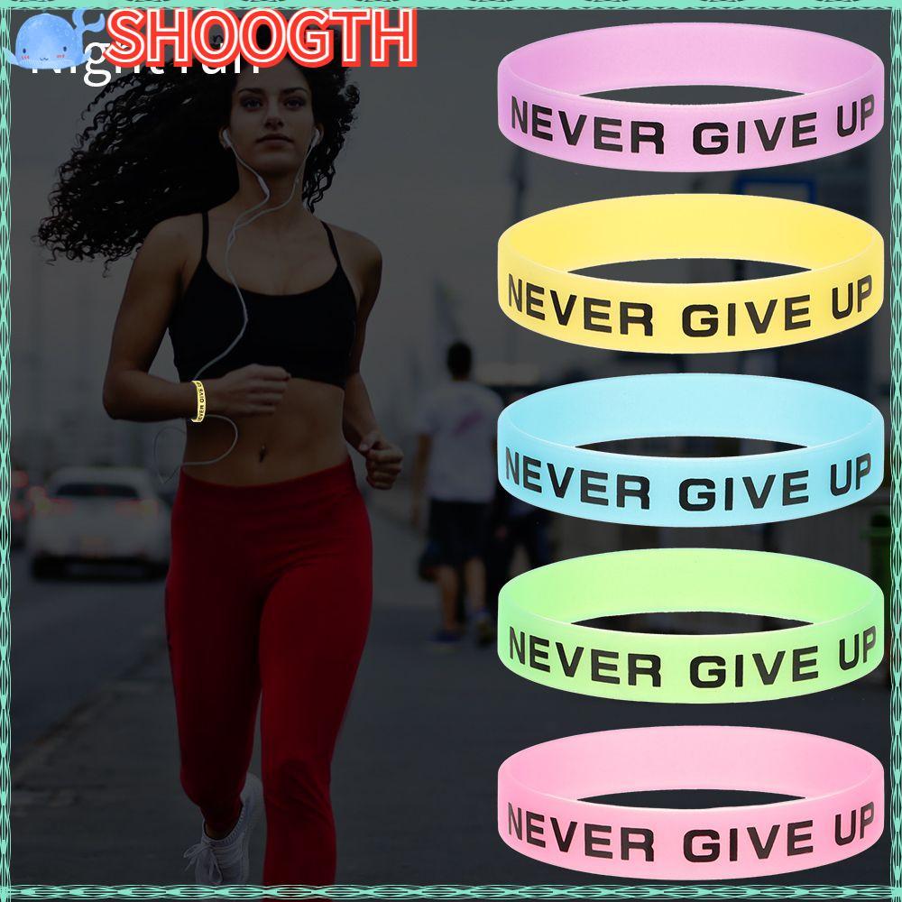SHOOGTH Never Give Up กําไลข้อมือกีฬามิตรภาพสร้างแรงบันดาลใจ