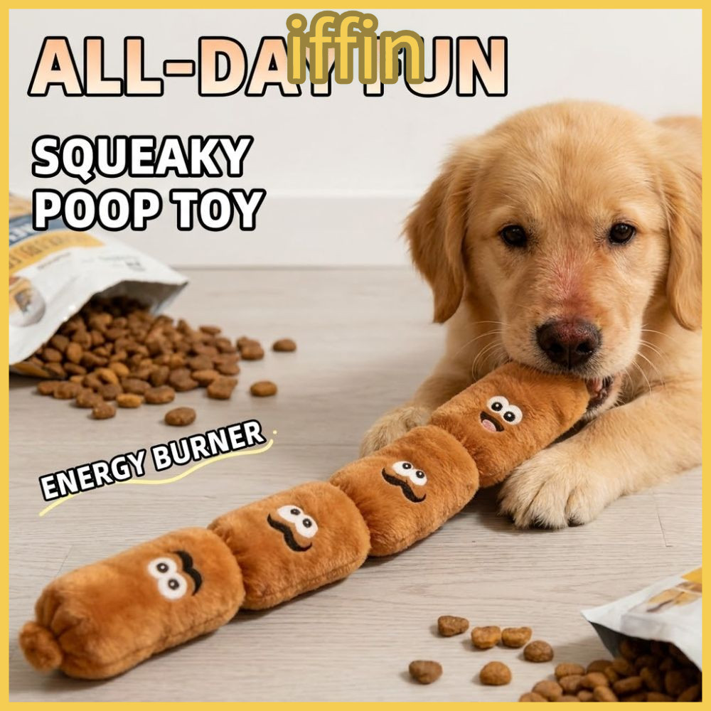 IFFIN สุนัข Squeaky ของเล่น, เสียง BB Chew-Resistant สุนัขไส้กรอก Plush Chew ของเล่น, ทนทานจําลอง Press-to-Squeak Self-Play สัตว์เลี้ยงของเล่นบรรเทาความเบื่อหน่าย