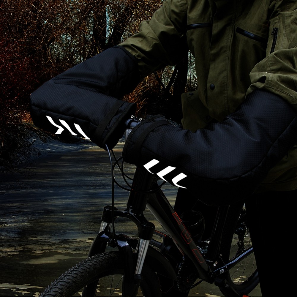 Cold Weather Comfy Mittens Grip Gloves เข้ากันได้กับ E-bikes ง่ายต่อการลบ