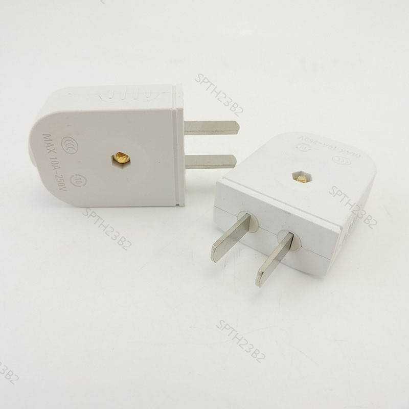 5pcs US AU ปลั๊ก 2 ขาแบน DIY เปลี่ยน Rewireable wall ปลั๊กอะแดปเตอร์ AC 100V 220v 250V 10A TH23B2