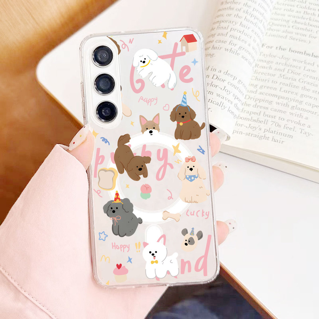 เคส ชาร์จไร้สาย สำหรับ Samsung S26 S25 S24 S23 Ultra S25Fe S24Fe S23Fe A57 A37 A07 A17 A06 A16 A26 A36 A56 A55 ลายน่ารัก