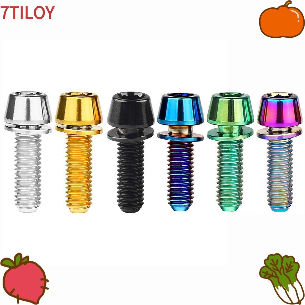 7TILOYSHOP Titanium Bolt, M5x18mm M5x16mm Allen Hex สกรู, พร้อมเครื่องซักผ้า M5x20mm สกรูดิสก์เบรก