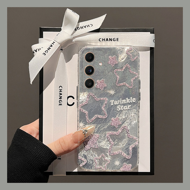 Insสไตล์เหมาะสําหรับSamsung A53เคสโทรศัพท์C55 สีชมพูF52 Five-pointed Star a51 ญี่ปุ่นน่ารักA70s Glac