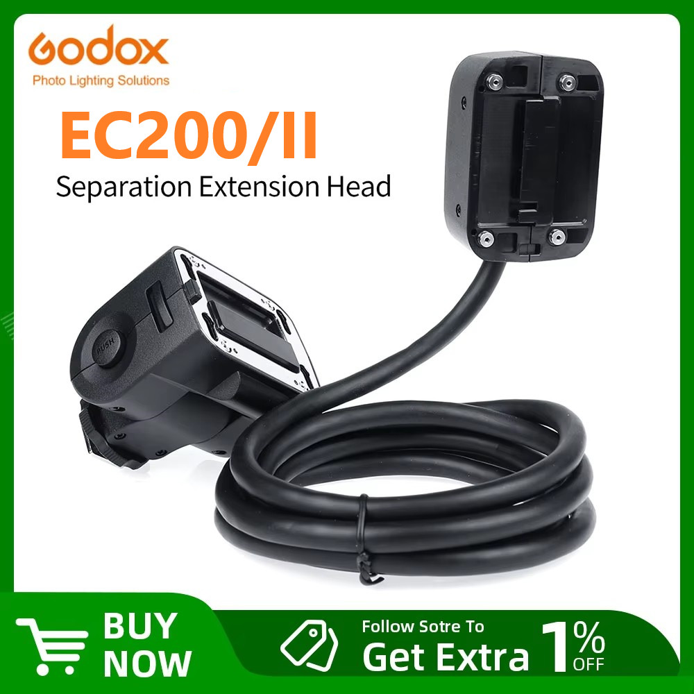 Godox EC200 EC200II AD200 AD200PROII รีโมทแยกหัวขยายรองเท้าร้อนสําหรับ Godox AD200 AD200PRO II แฟลช