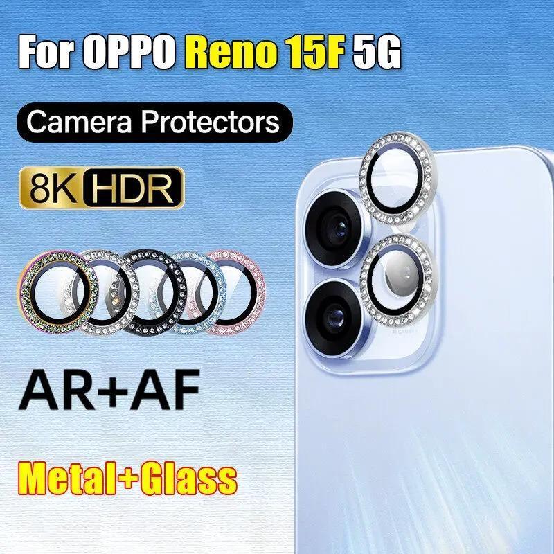 แหวนกันรอยกล้อง เพชร สำหรับ OPPO Reno 15F 5G 14 F Reno15F 15F 14F 5G แหวนป้องกันกล้องโลหะ  ปกป้องเลนส์กล้อง  สวย