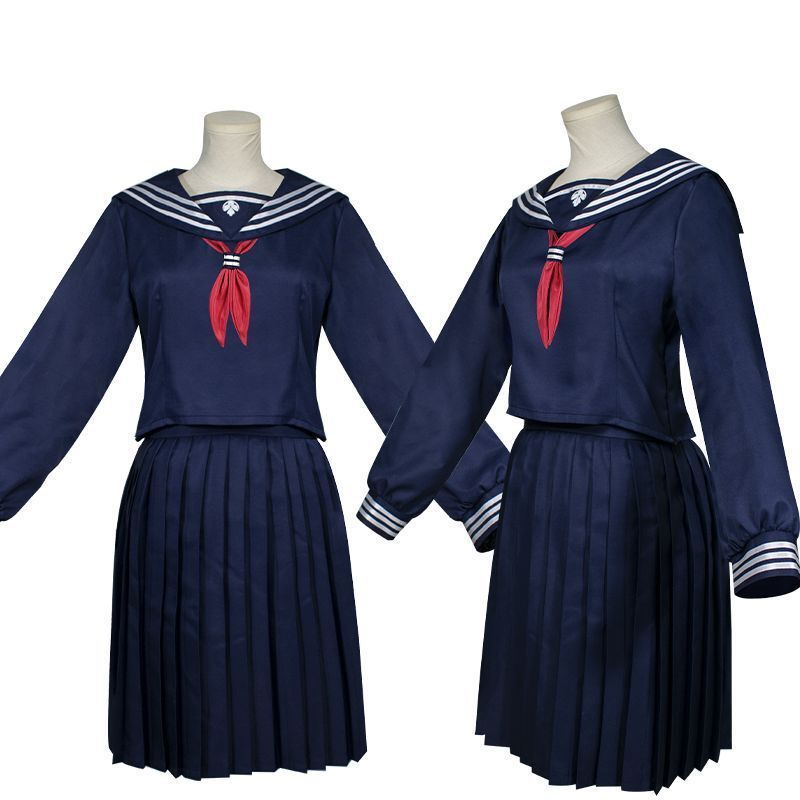 Silent Hill f Hinako Shimizu คอสเพลย์เครื่องแต่งกาย, สีกรมท่า JK ชุดกะลาสี, ชุดสาวญี่ปุ่นสําหรับ Hal