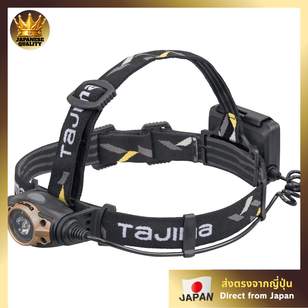 Tajima ไฟฉายคาดศีรษะ LED สีทอง ความสว่างสูงสุด 350 ลูเมน ปรับได้ 3 โหมด รุ่น LE-F351D-G (NEW) Direct